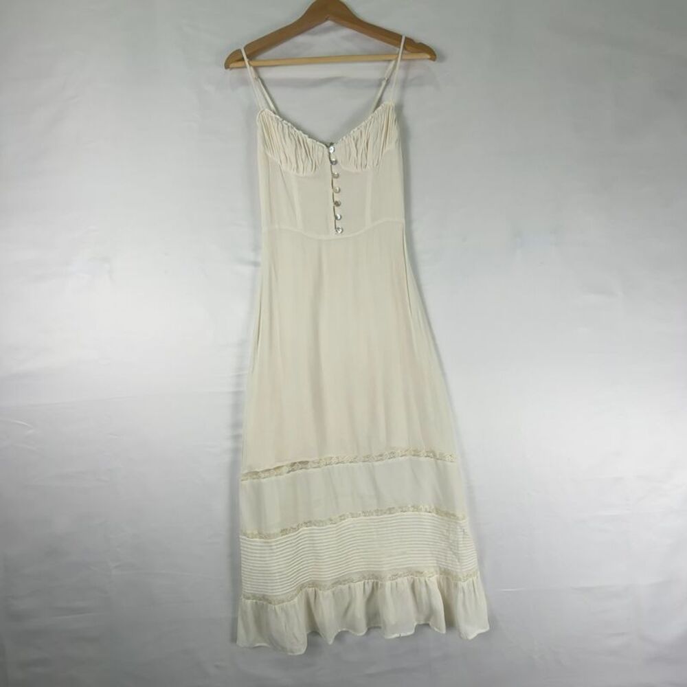 Reformation Cream Midi Dress